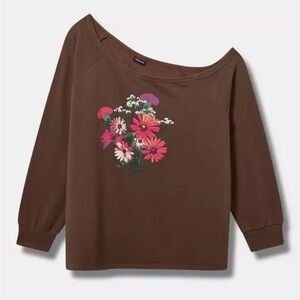 Torrid Vibrant Floral Relaxed Sweatshirt